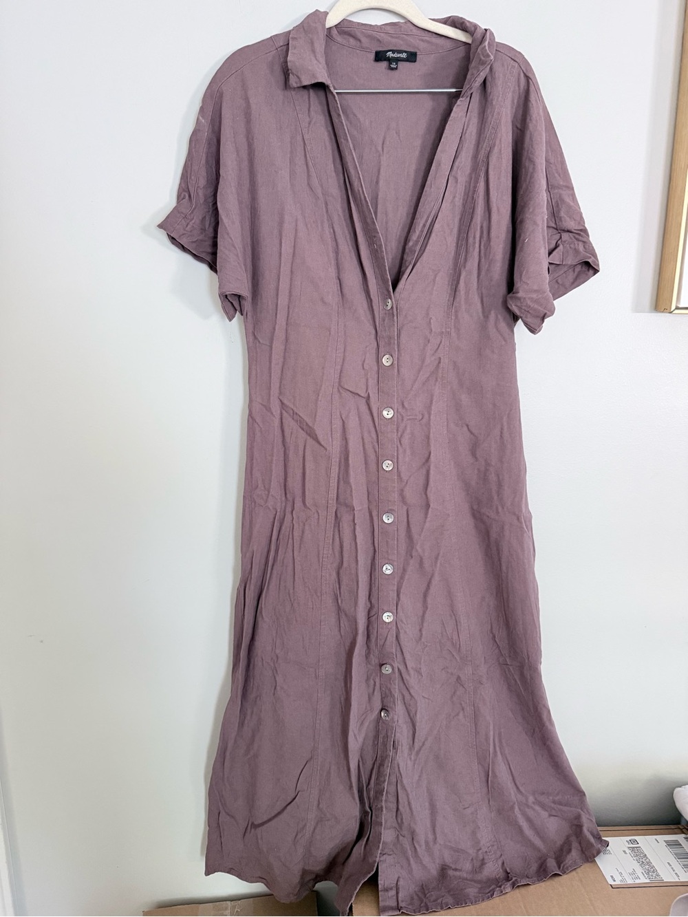 Madewell Carmine Linen Dress - Picture 3 of 6